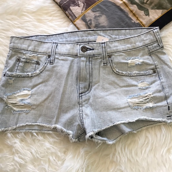 LF CARMAR low rise stripe distressed shorts - Picture 2 of 7